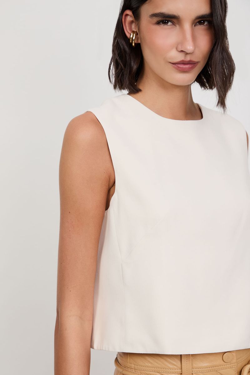 Top Crepe Decote Costas