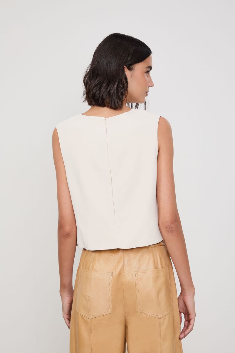 Top Crepe Decote Costas