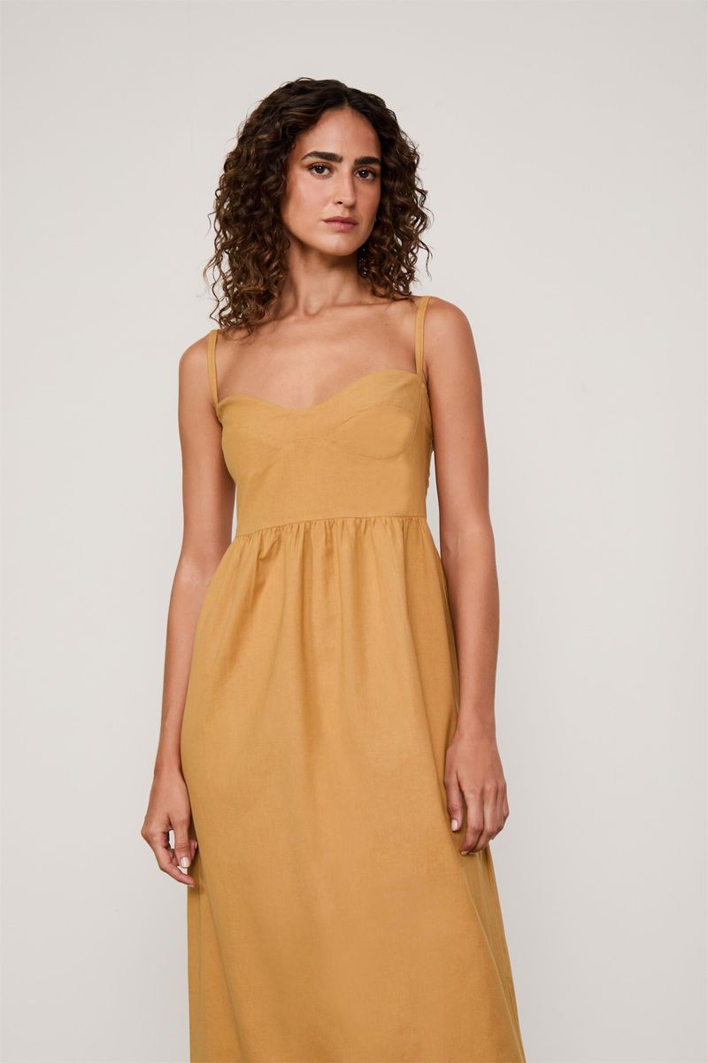 Vestido Like Linen Com Alcas