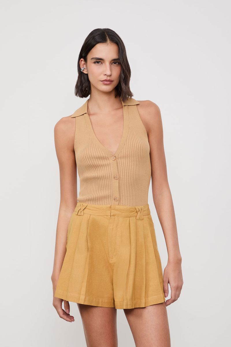 Shorts Like Linen Com Pregas