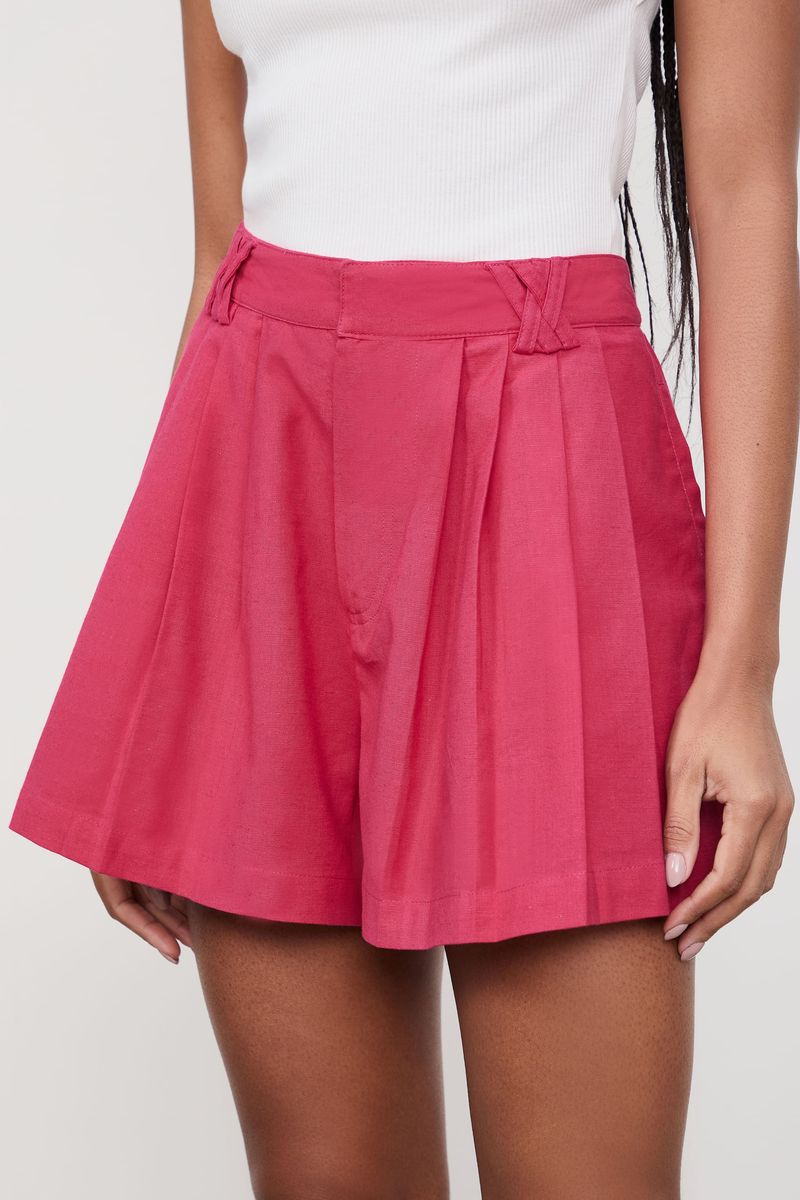 Shorts Like Linen Com Pregas