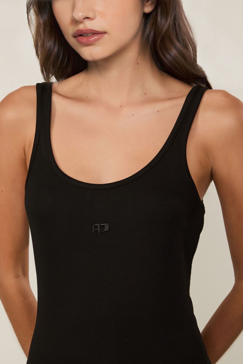 Vestido De Malha Curto Com Alcas Finas