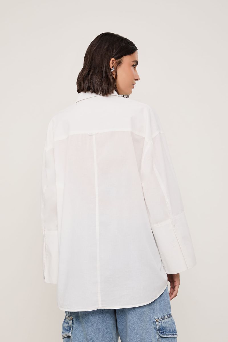 Camisa De Voil Com Bolso