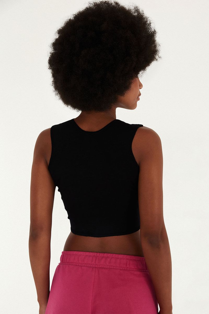 Top Tricot Nadador Preto