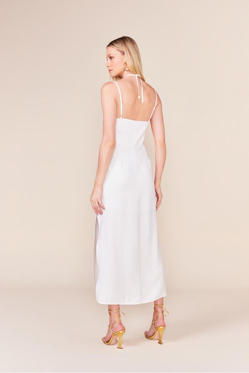 VESTIDO MIDI BUSTO RECORTES-BRANCO