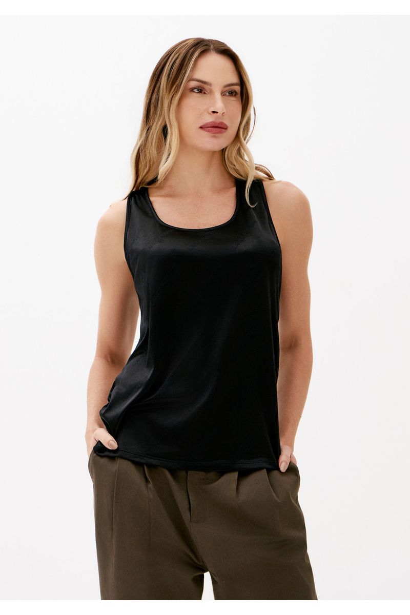 Blusa Alongada Sem Mangas