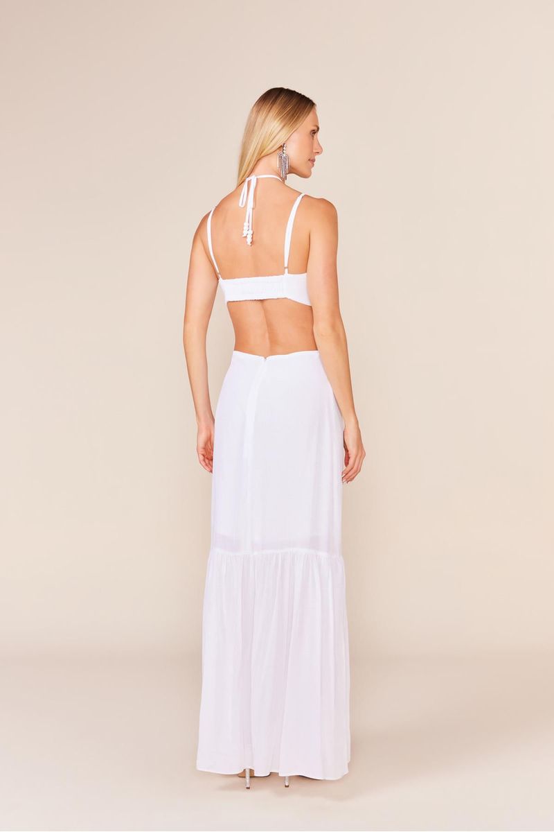 VESTIDO LONGO NO BUSTO-BRANCO