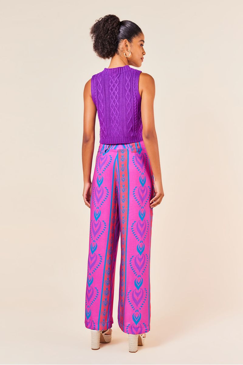 CROPPED PONTOS TRANCADOS -ULTRA VIOLETA