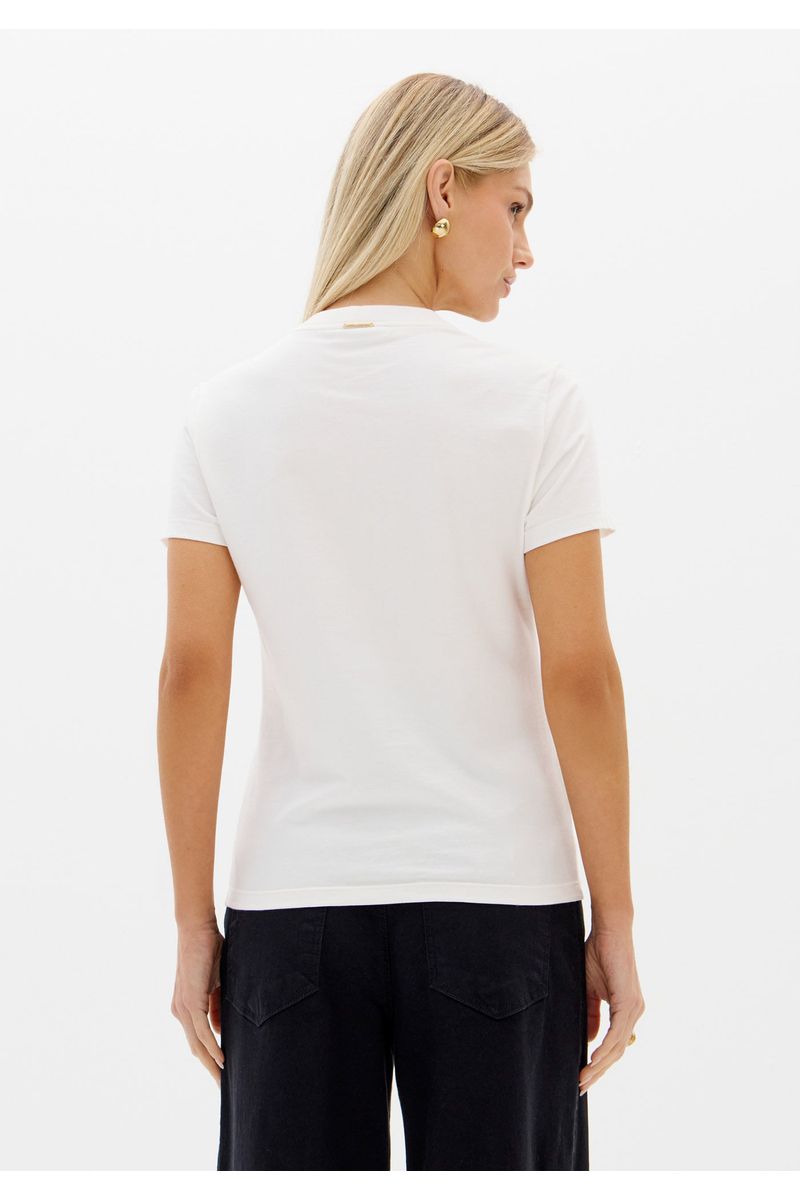 T-shirt Baby Look Com Manga Curta