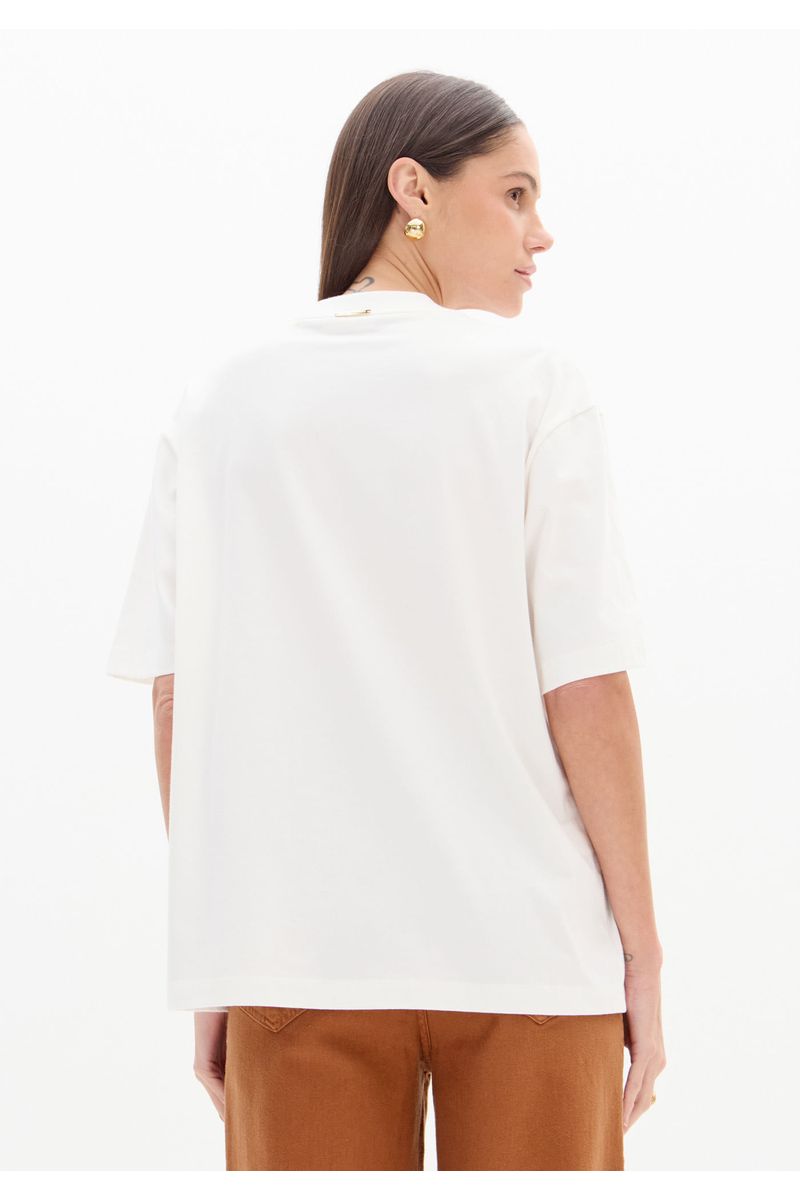 T-shirt Oversized Com Mangas Curtas