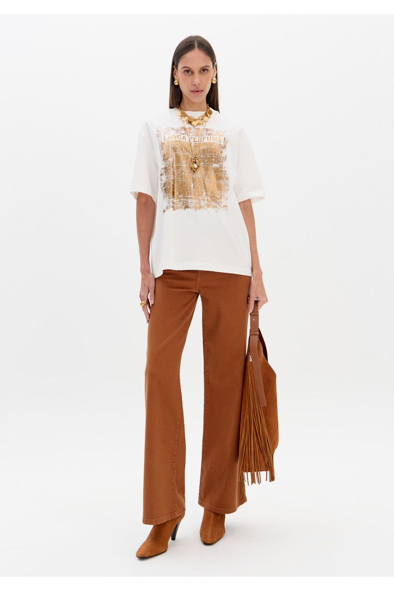 T-shirt Oversized Com Mangas Curtas
