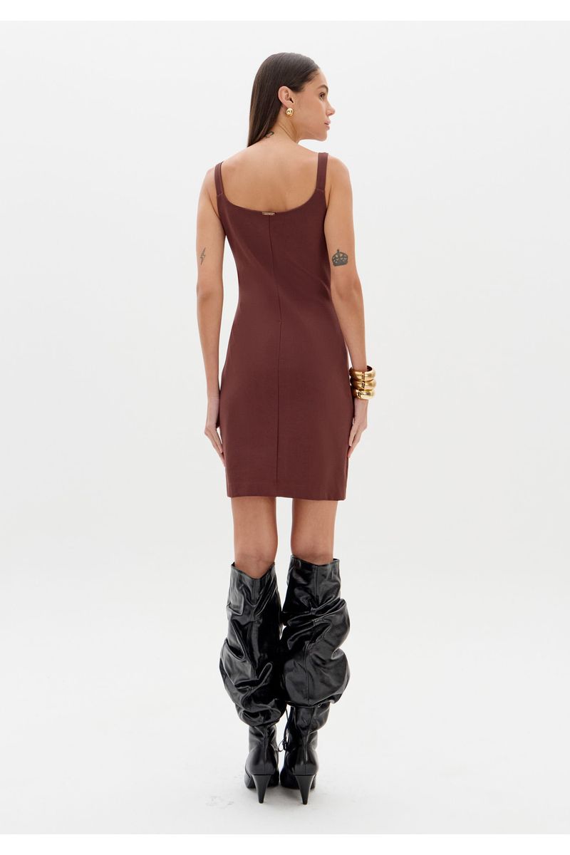 Vestido Curto Alças Com Passante