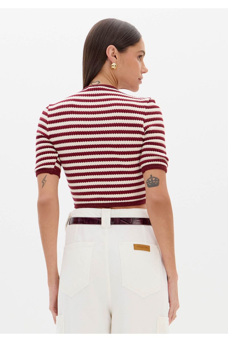 Blusa Cropped Manga Curta