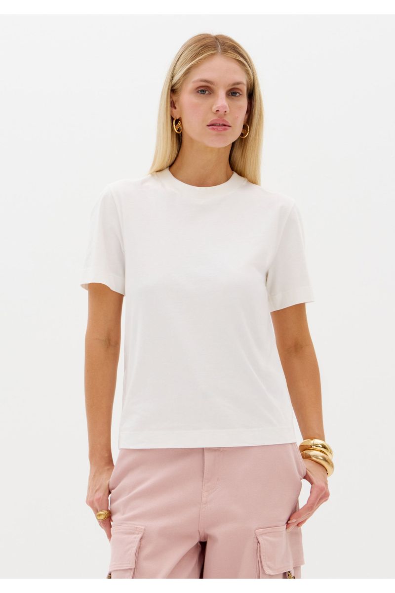 T-shirt Regular Básica De Algodão