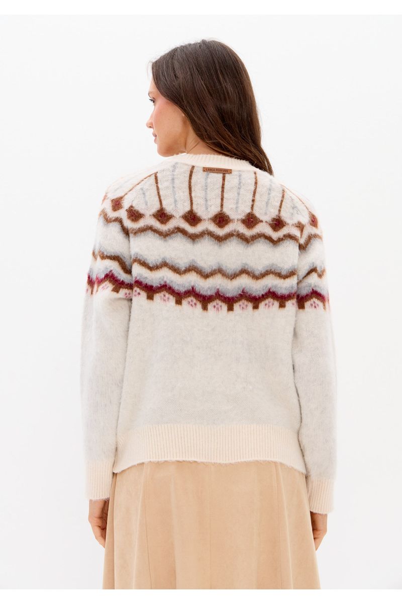 Blusa De Tricô Com Mangas Longas