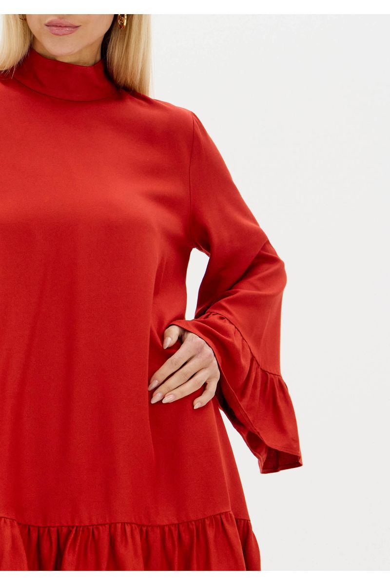Vestido Amplo Com Manga Longa
