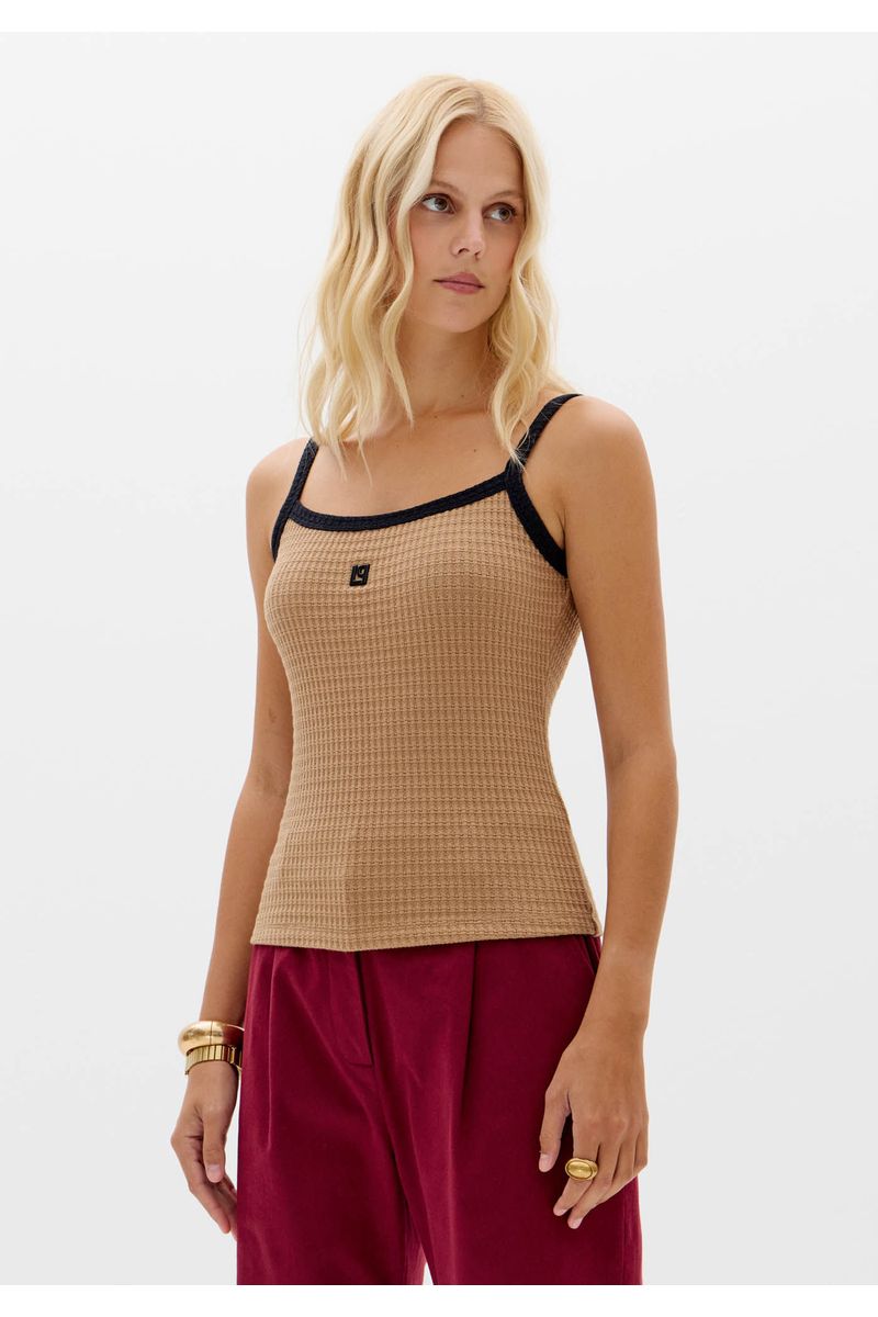 Blusa Bicolor De Alças