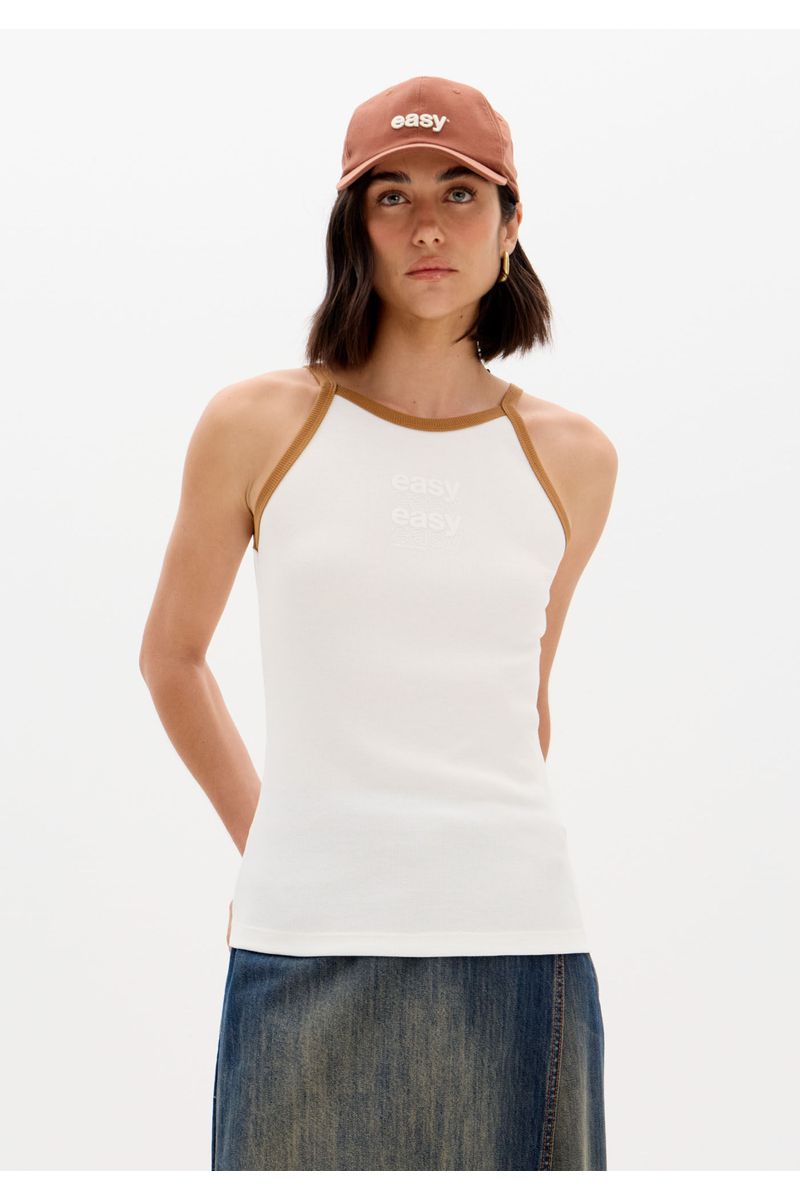 Blusa Regata de Alças Canelada