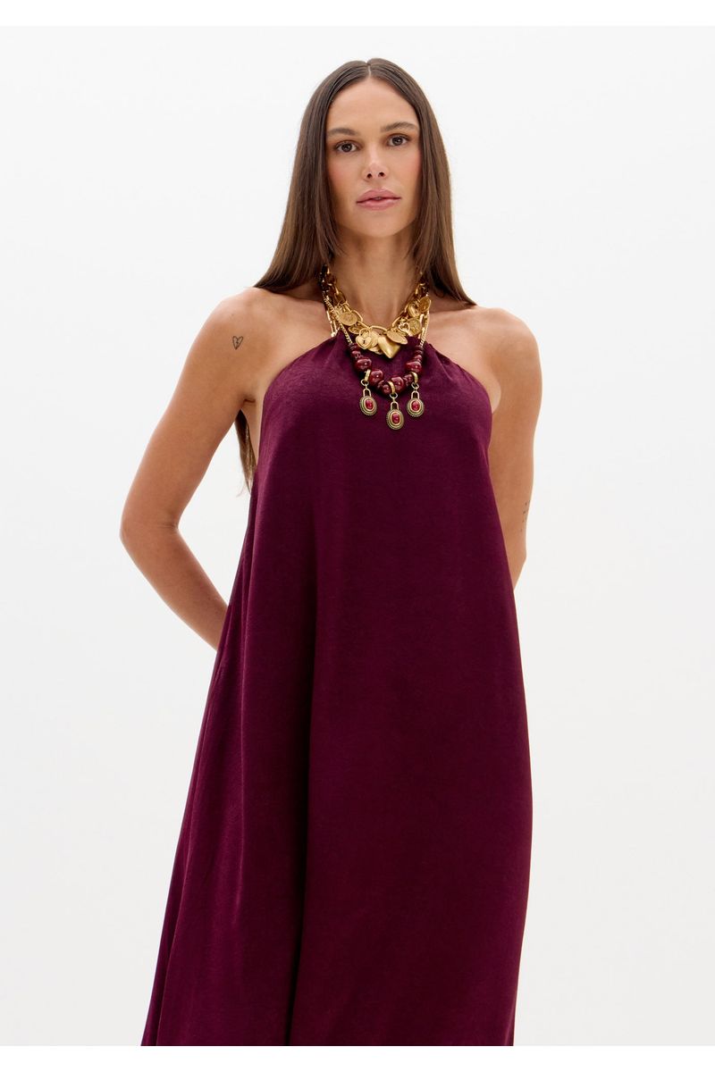 Vestido Frente Única Longo