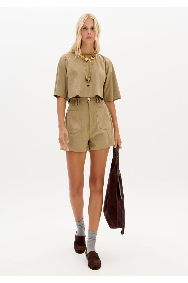Blusa Solta Com Mangas Curtas