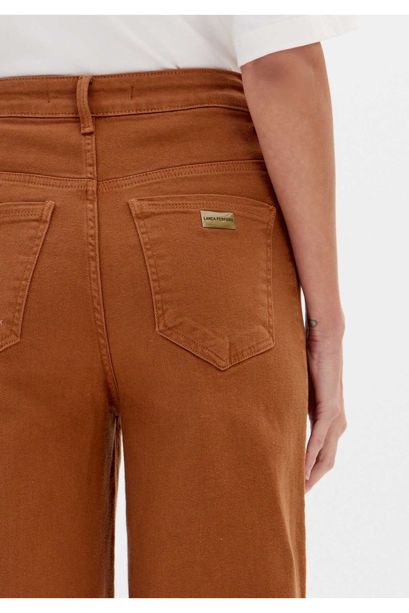 Calça Sarja Wide Leg Cintura Alta