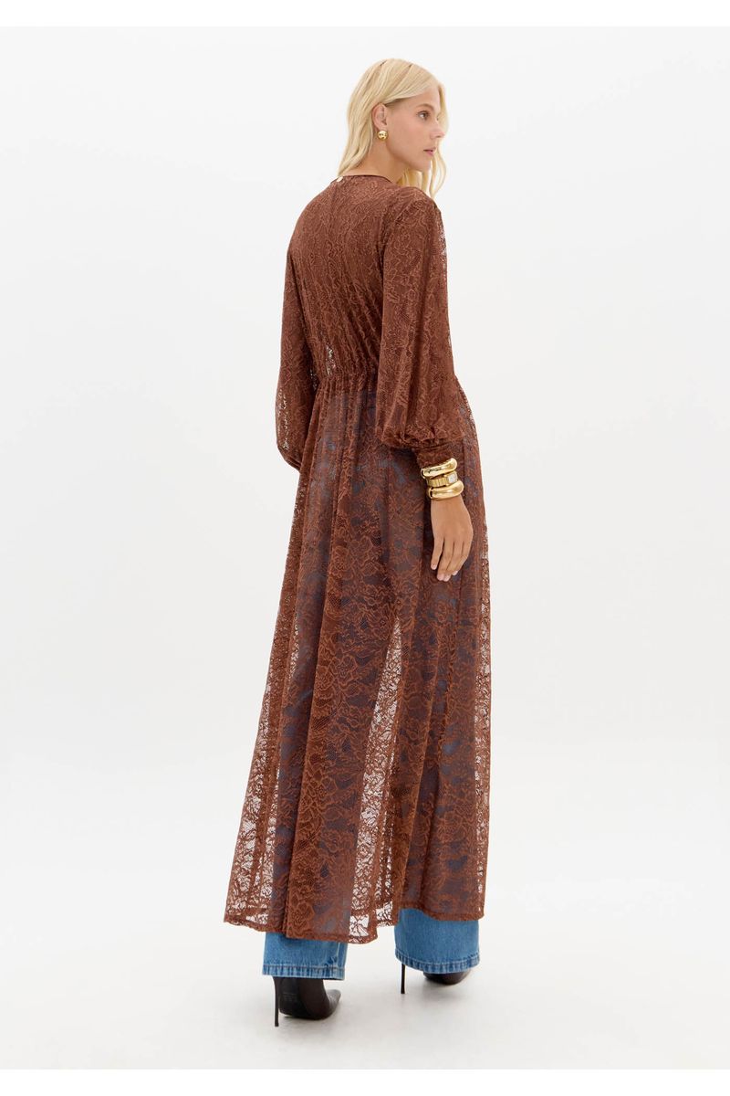 Kaftan Alongado De Renda