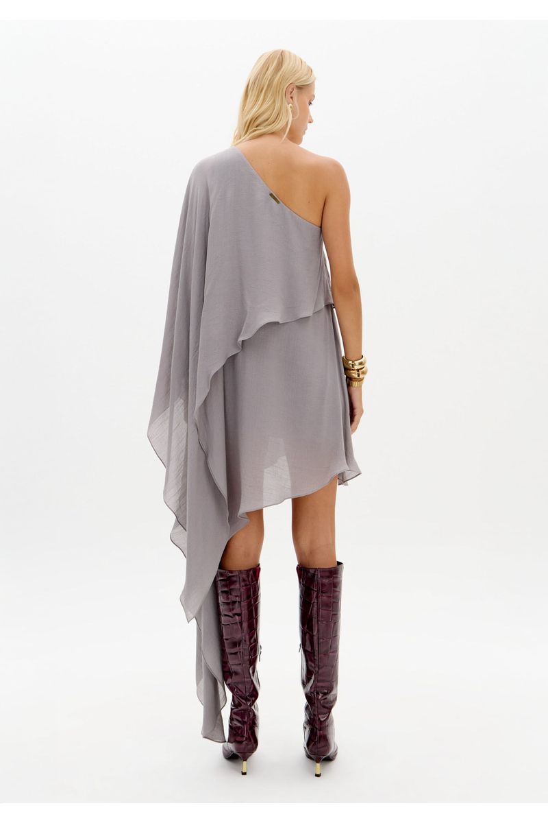 Vestido Assimétrico Curto Ombro Único