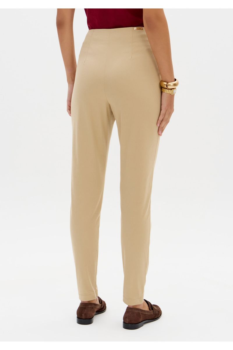Calça De Cintura Alta Com Zíper