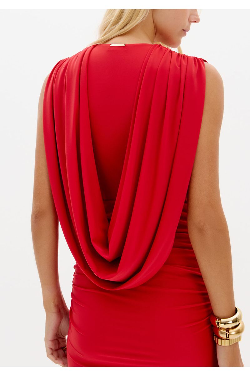 Vestido Longo Decote Com Metal