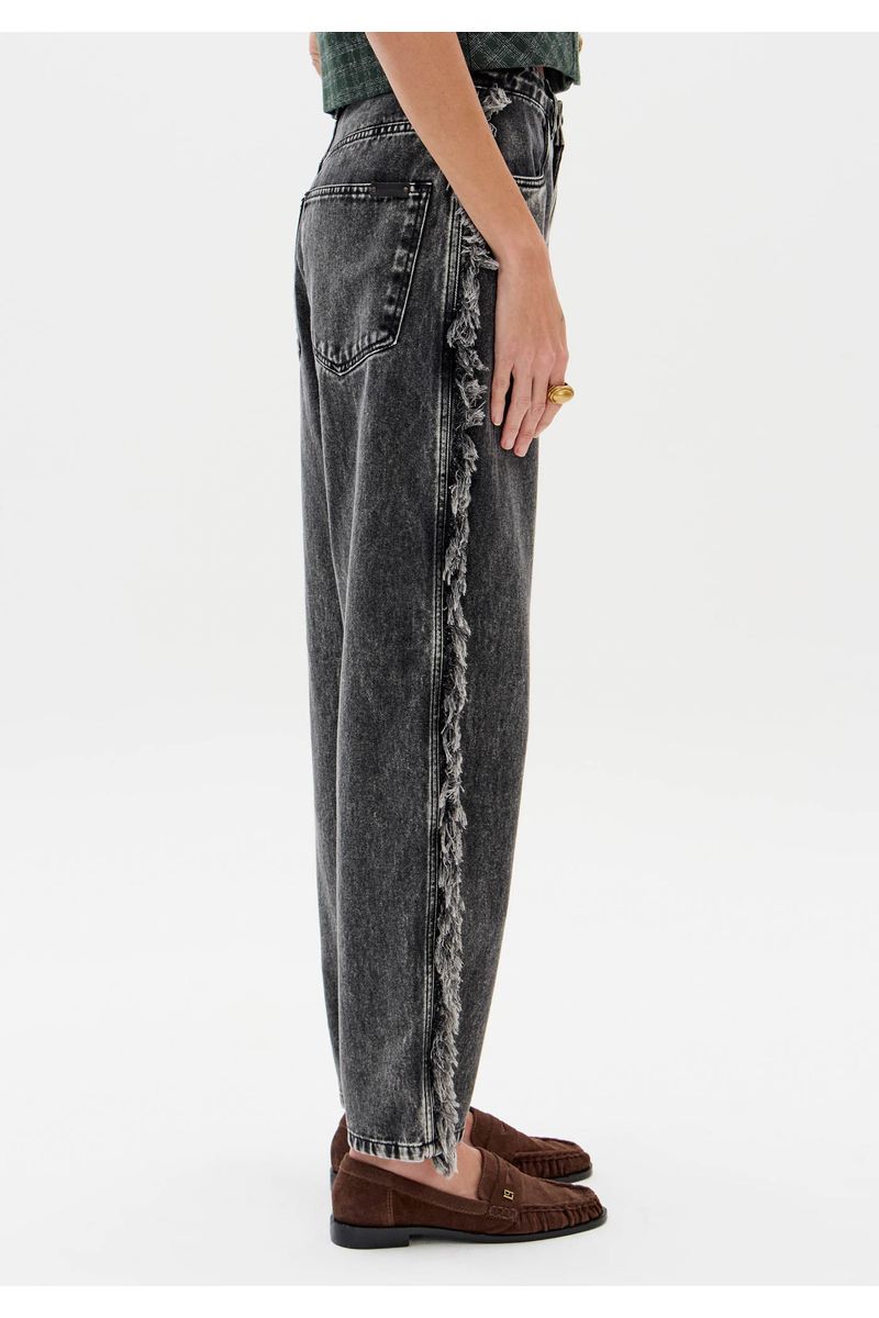 Calça Jeans Baggy Com Cintura Alta