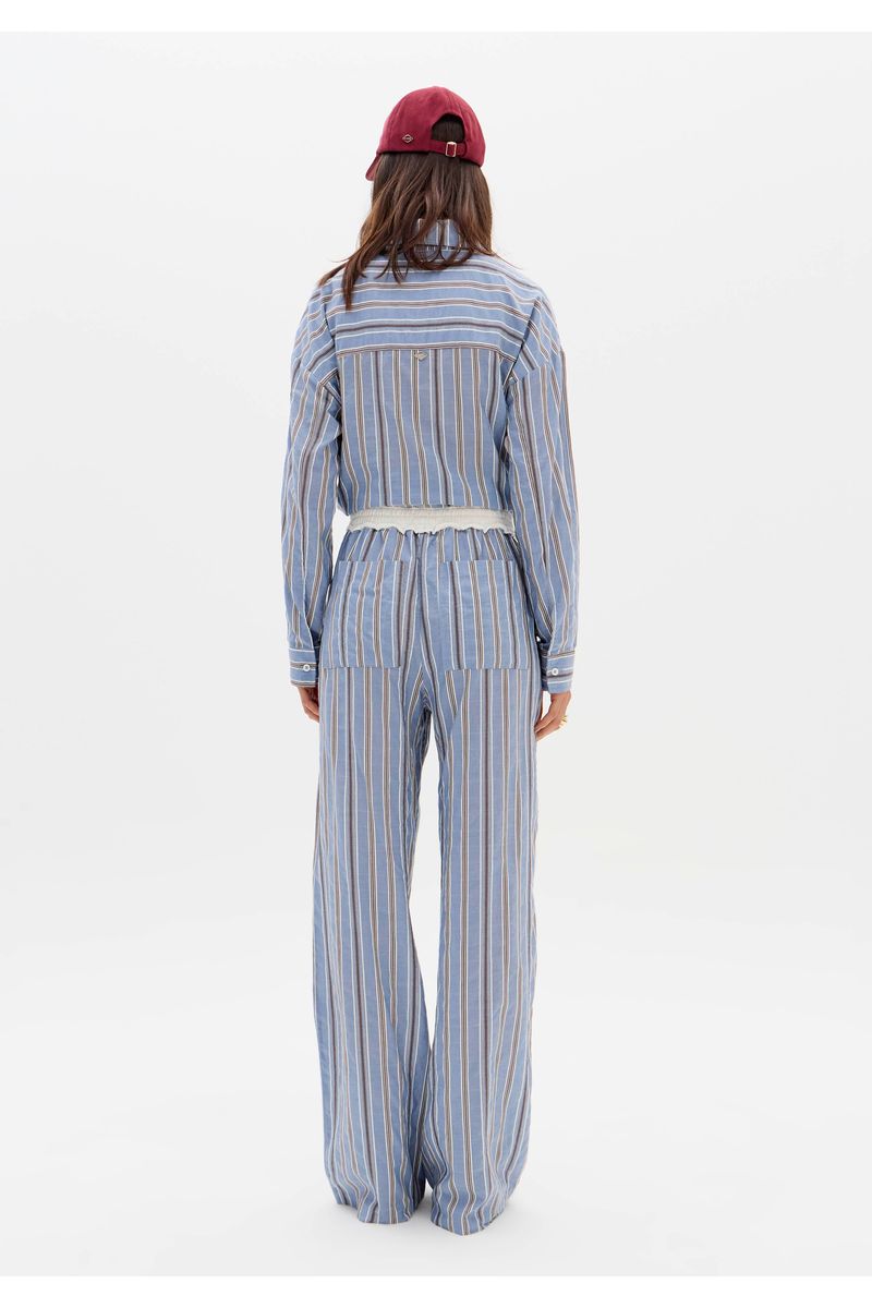 Calça Estampada Com Cintura Alta
