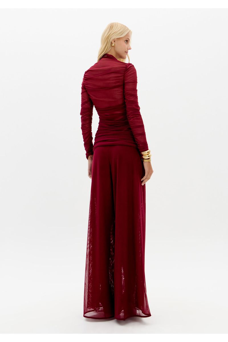 Calça Pantalona De Tule