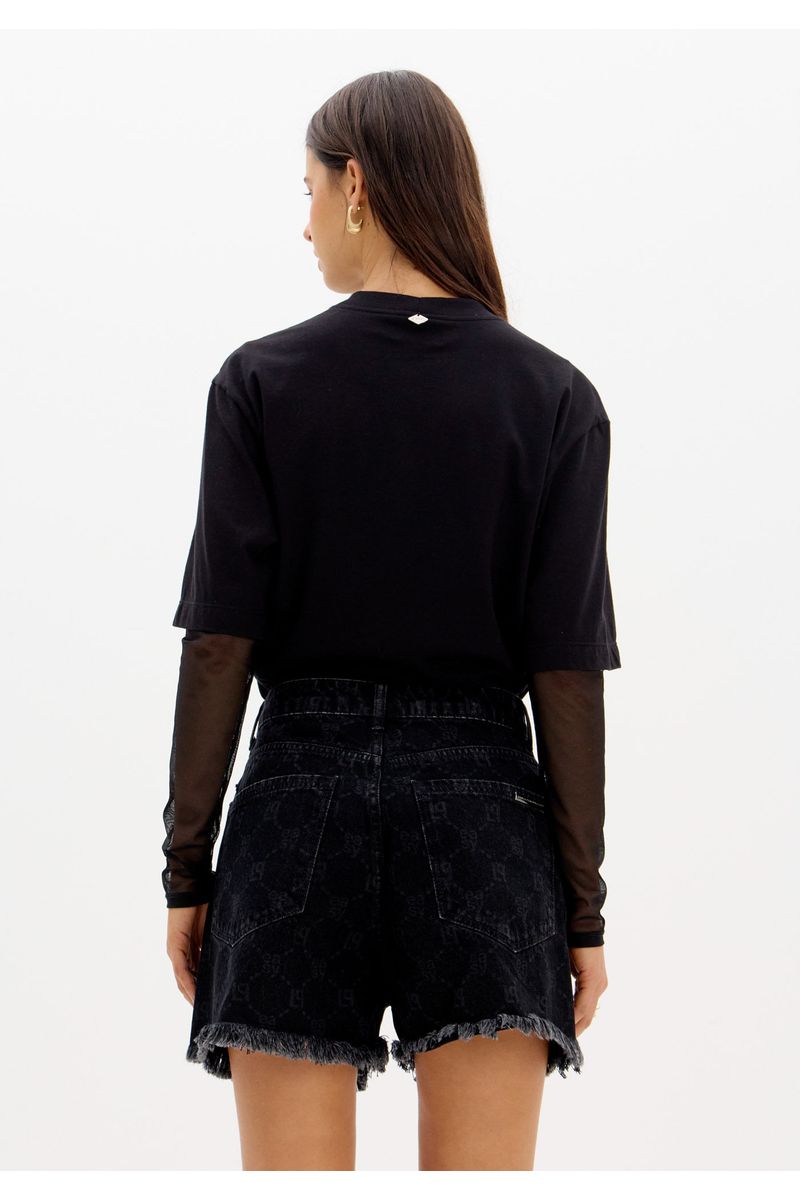 Short Jeans Mom Com Cintura Super Alta