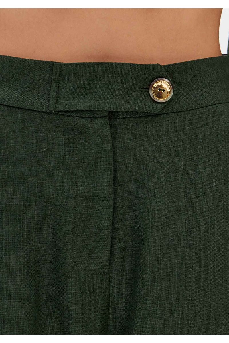Calça Carrot Com Linho