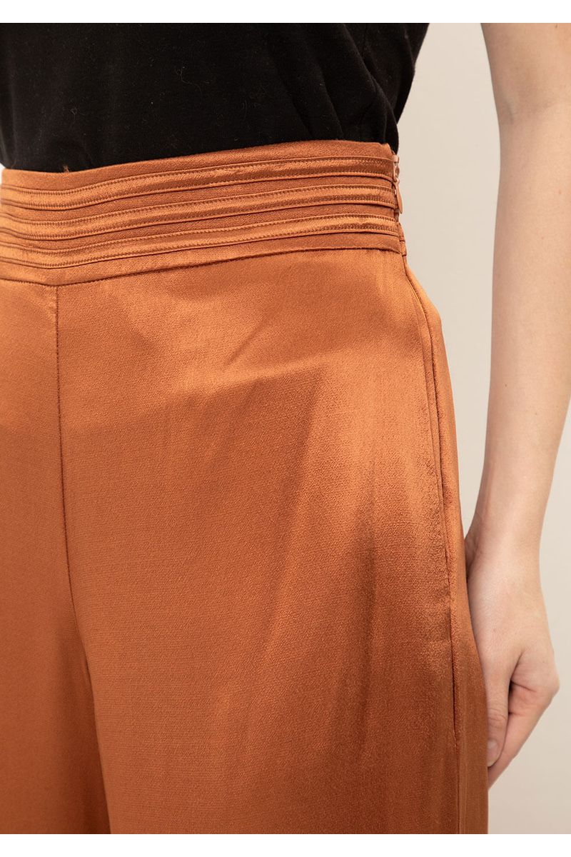 Calça Iódice Wide Alta Marrom