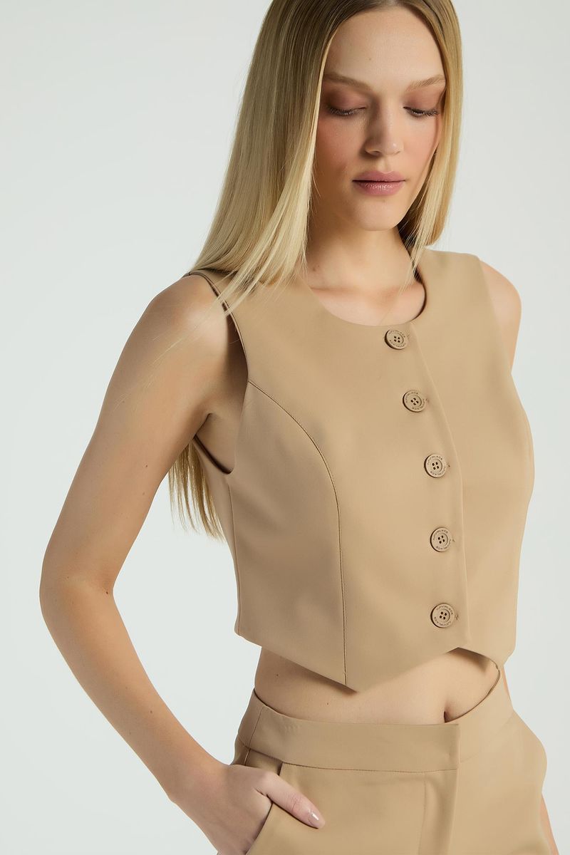 COLETE CROPPED - BEGE