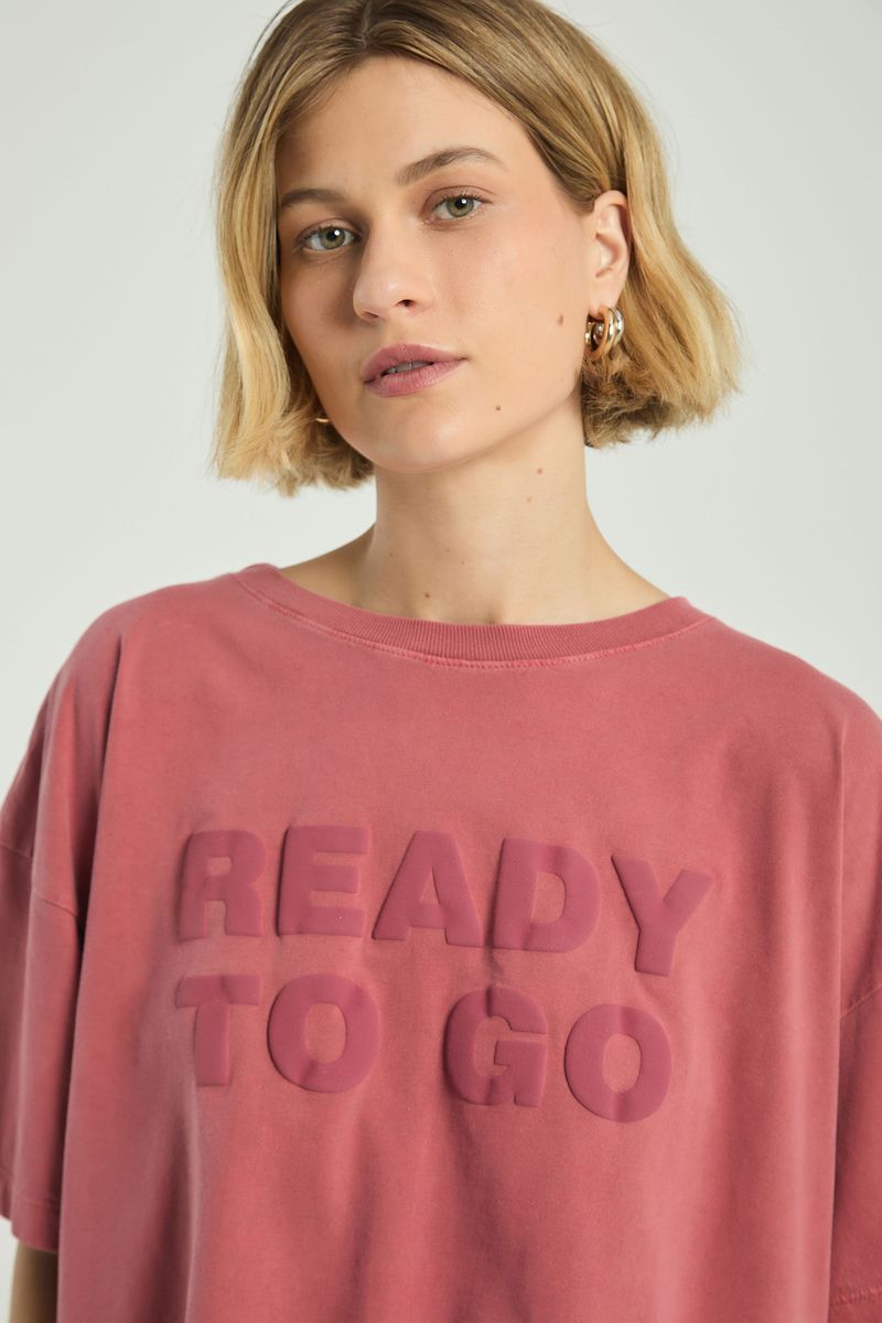 T-SHIRT CROPPED SILK READY TO GO-ROSE