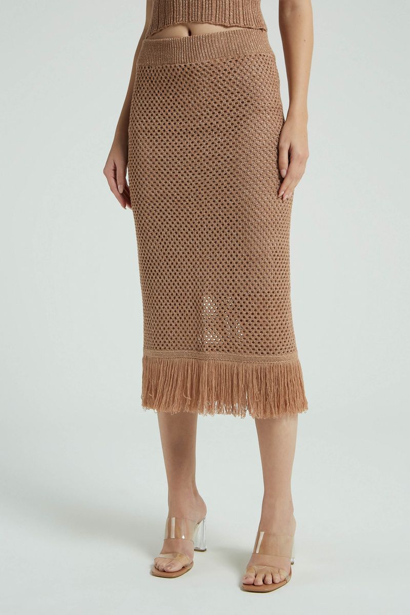 SAIA TRICOT PONTO DETALHADO COBRE