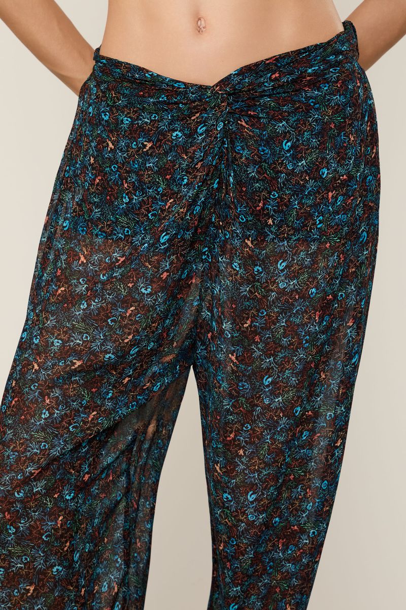 Calça De Georgette Leve Pareô