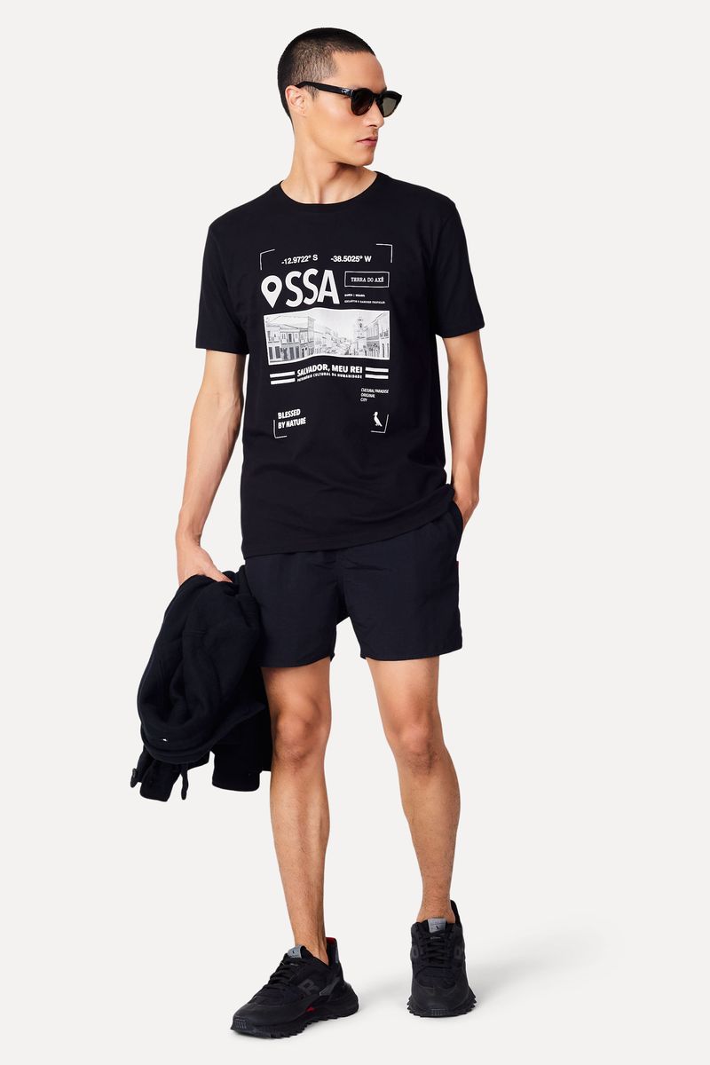Camiseta Slim Estampada Capitais Ba