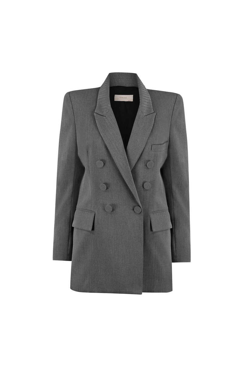 Blazer Mercês Cinza Maria Fumaça