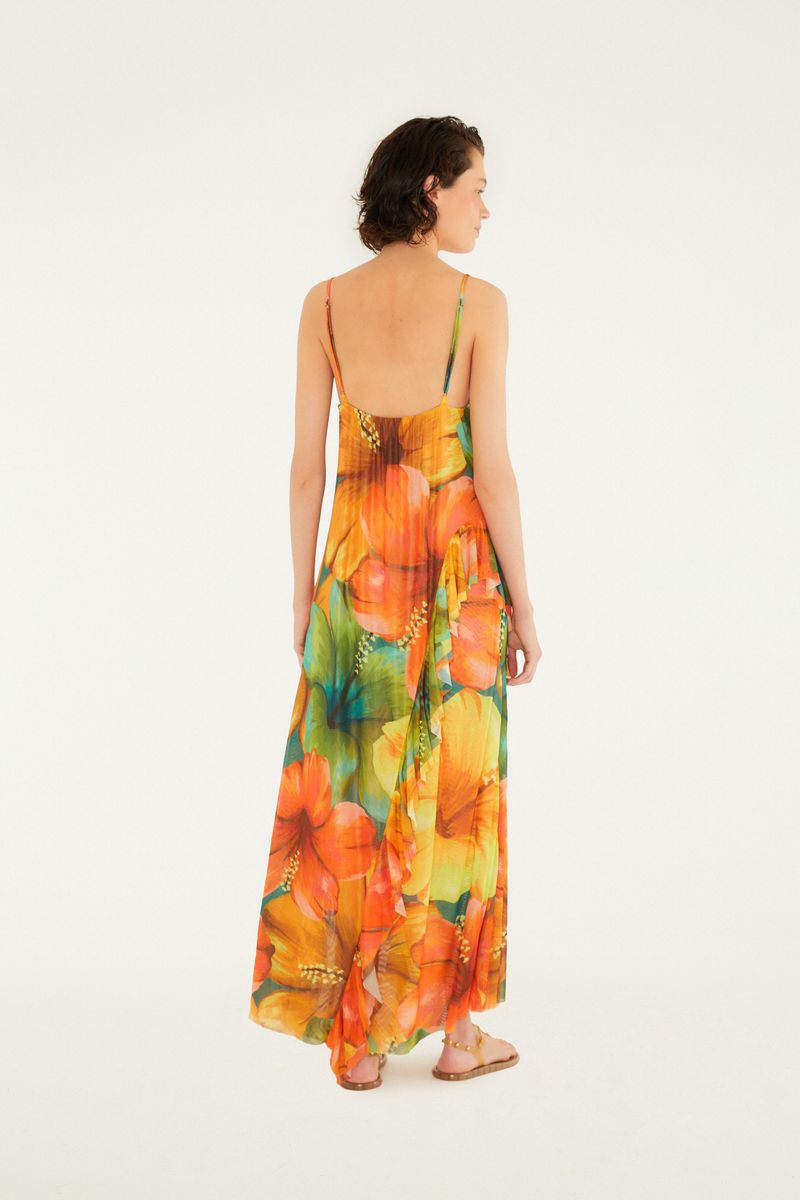 Vestido Tule Estampado Thalia