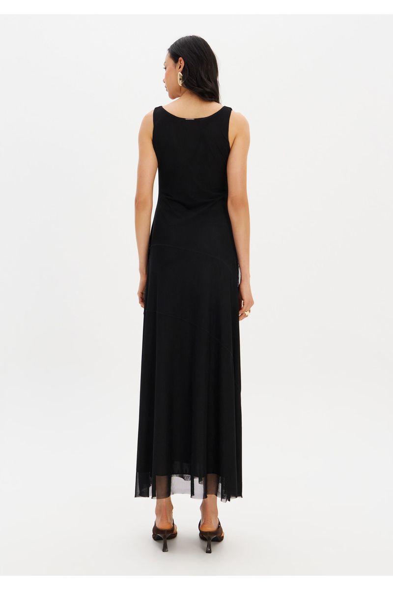 Vestido Super Midi Com Recortes