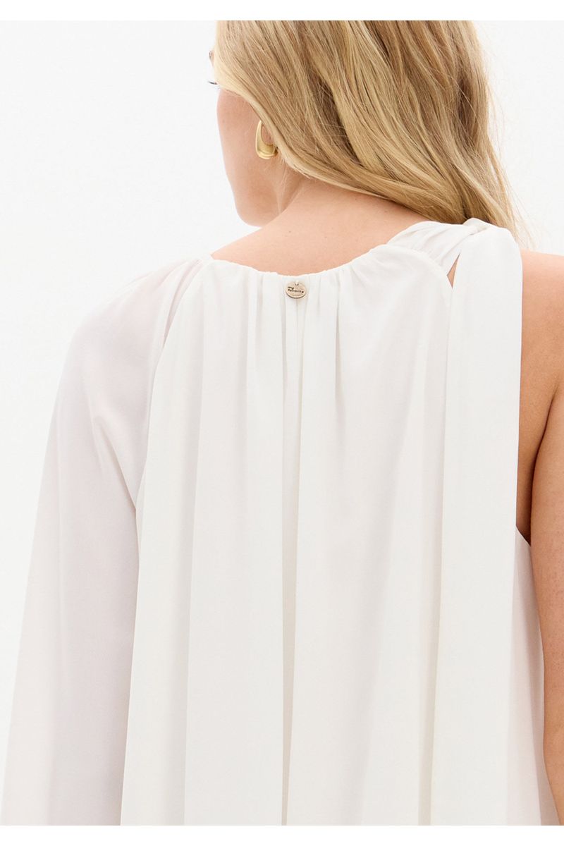 Vestido Curto Amplo Manga Única