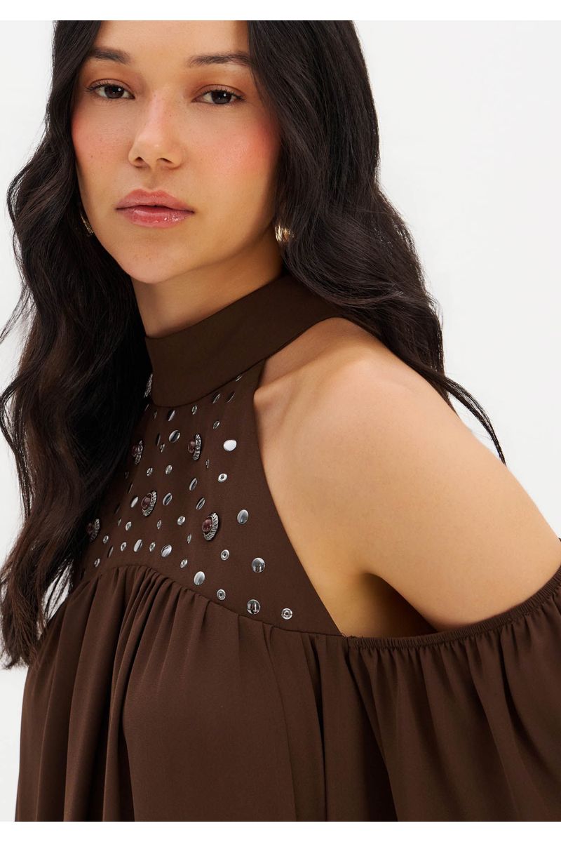 Blusa Fluida Manga Longa