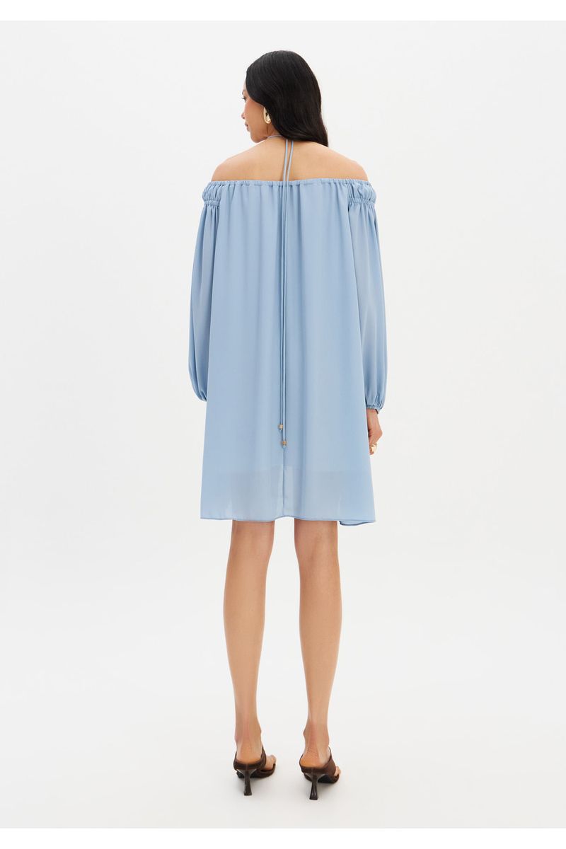 Vestido Curto Mullet Ombro A Ombro