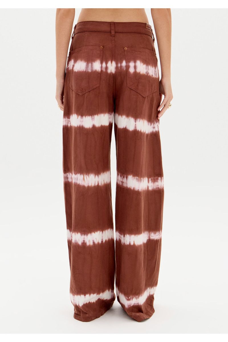 Calça Sarja Wide Leg Cintura Média