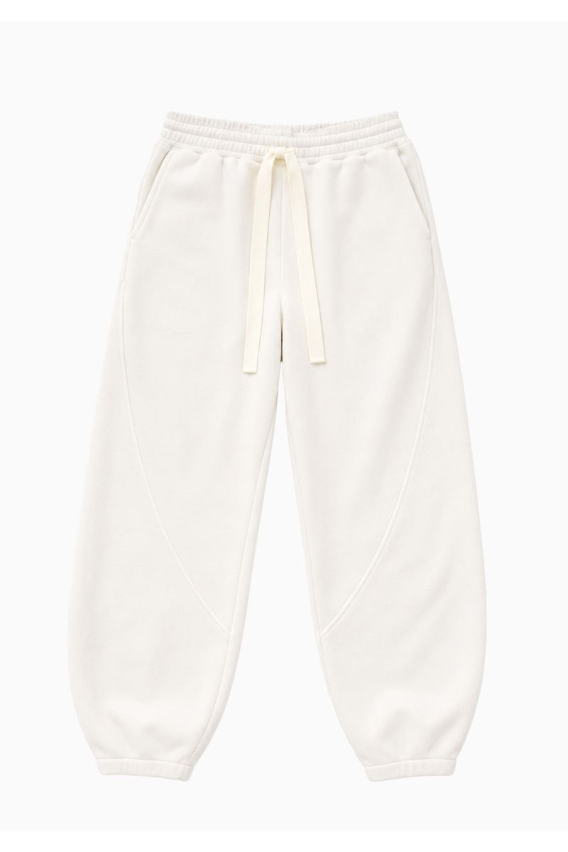 Calça Baggy Moletom Cintura Média