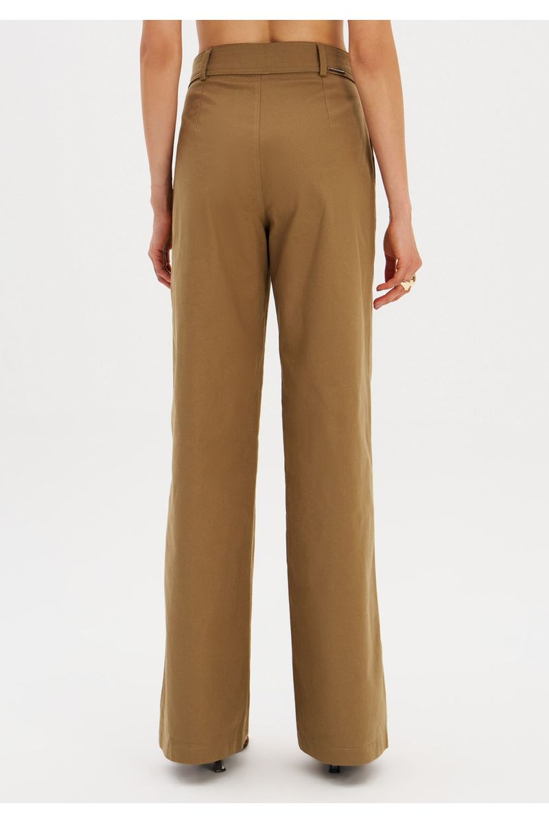 Calça Reta De Sarja