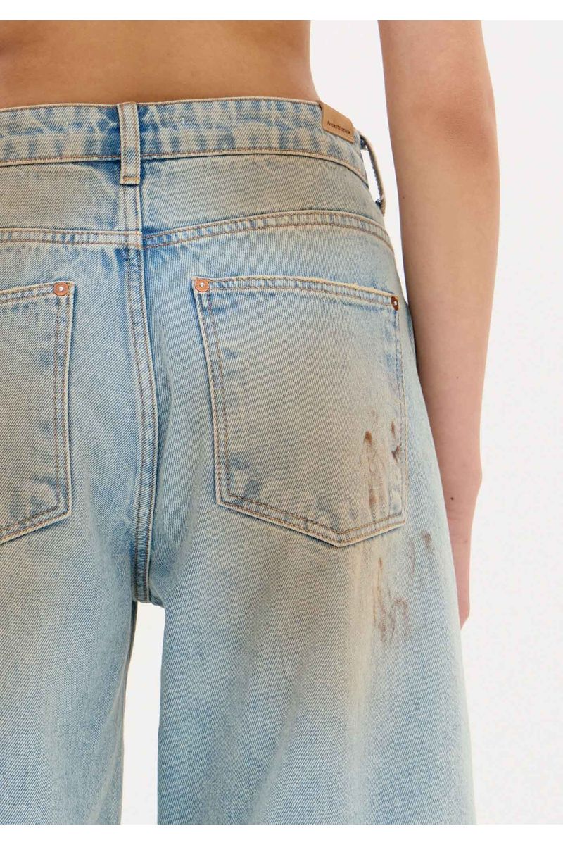 Bermuda Jeans Cintura Média